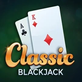 Classic Blackjack slot logo by Red Tiger Gaming at Spinanga Casino