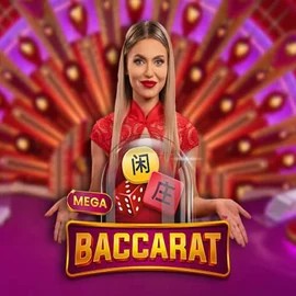 Official Live Casino logo: Mega Baccarat by Pragmatic Play at Spinanga Casino